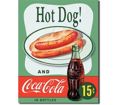 Tin Sign Dorm Room Decor Hot Dog Coca Cola college dorm room and apartment wall tin sign decorations