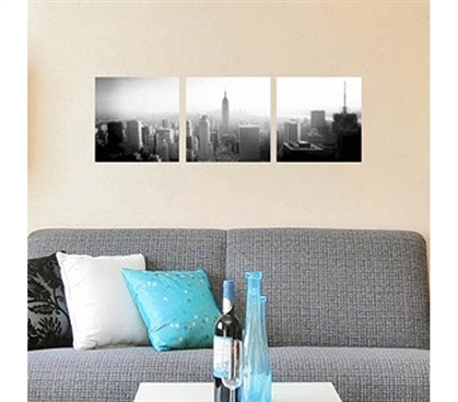 Place This New York City Panoramic View In Your Residence Hall Room - 3 Piece Peel N Stick