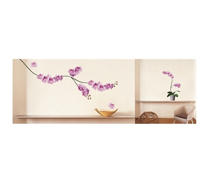 Position These Cheap College Supplies Wherever You Want - Pink Orchids - Peel N Stick