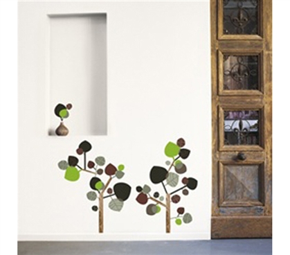 Acorn Trees - Dorm Room Wall Peel N Stick College Essential Decor