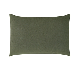 Dark Sky Reserve - Bamboo Linen Standard Sham - Portugal Made - Hero Green