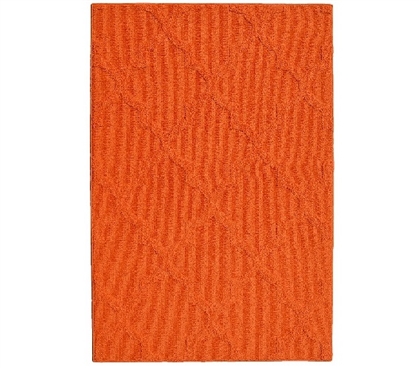Quatrefoil College Rug - Orange Dorm Carpet Dorm Essentials