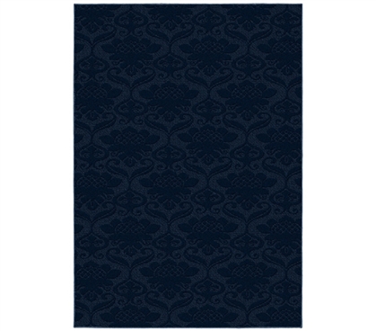 Dorm Carpets Make Dorm Decor Decisions Easy - Victorian College Rug - Navy