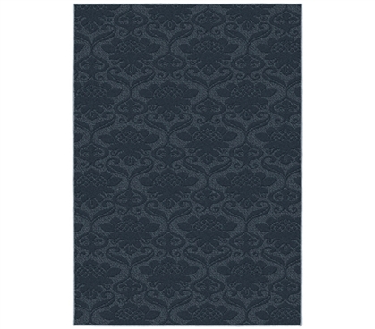 Cheap Dorm Decor - Victorian College Rug - Sky Blue