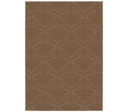 Beautiful Yet Simple Dorm Decor - Victorian College Rug - Tan