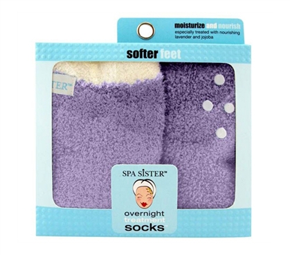 Pampering College Girl Supply - Overnight Treatment Socks - Lavender