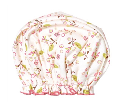 Keeps Your Hair Desert Dry - Bouffant Shower Cap - Olive Vines Bath Product