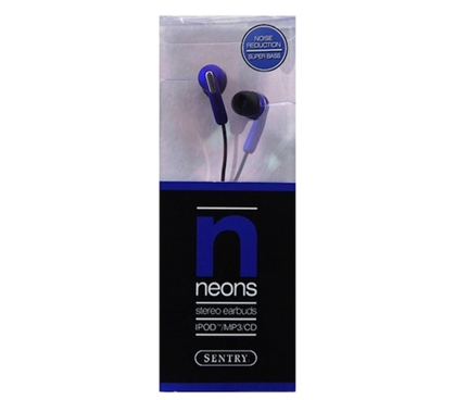 Hear Music Better - Neon iPod/MP3 Earbuds - Extra Bass & Noise Reduction - Listen While Studying