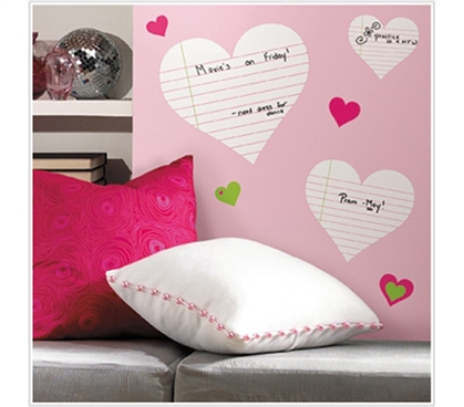 Fun And Cool Dry Erase - Heart Notepads - Perfect Dorm Room Accessory