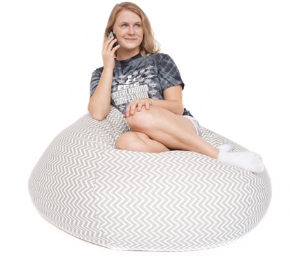 Cosmo Chevron Dorm Bean Bag Chair Soft Dorm Seating