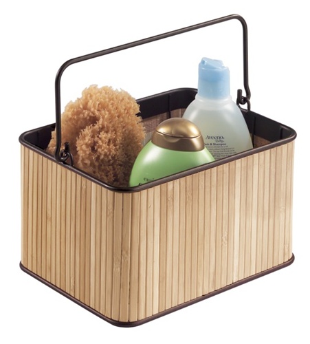 Bamboo Shower Caddy - College stuff for dorms dorm room products dorm bath  supplies dorm bath accessories college bathroom tote