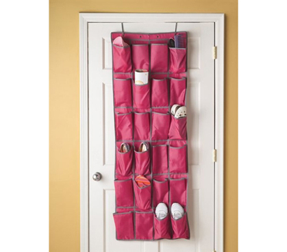 Keep An Organized Dorm Room - 24-Pocket Over-the-Door Organizer - Shoe Holder