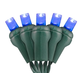 Blue Fairy Lights Battery Operated LED Christmas Light Bulbs Dorm Room Decor Lighting