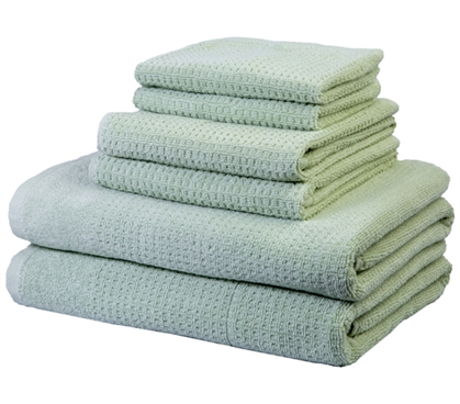 Pastel Bath Towel Set with Washcloths and Hand Towels Dorm Bathroom Supplies Checklist