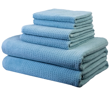 Quick Dry Machine Washable College Towels Sky Blue Dorm Towels Made with High Quality Cotton