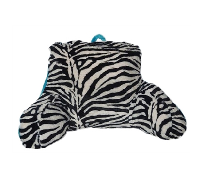 The Plush Zebra Bedding Backrest - Aqua Turquoise