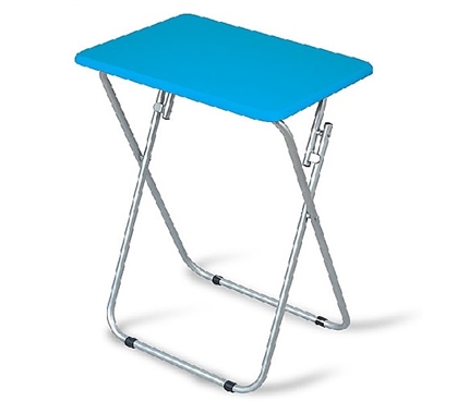 Square Folding Table - Blue Dorm Essentials