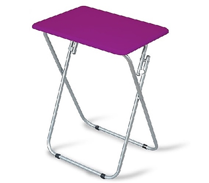 Square Folding Table - Purple Dorm Essentials