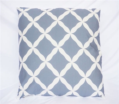 Citadel Quatrefoil Design Cotton Throw Pillow Dorm Decor