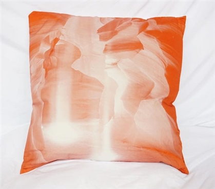 College Cotton Throw Bedding Pillow Copper Antelope Canyon