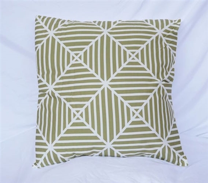 Mosstone Clashing Stripes College Cotton Throw Decorative Dorm Pillow
