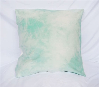 Dorm Decor Cotton Throw Pillow Cloudy Day Hint of Mint College Bedding