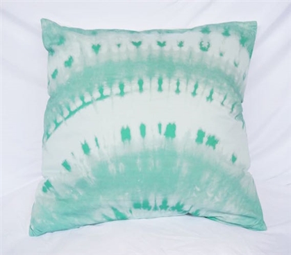 Decorative Dorm Cotton Throw Pillow Hint of Mint Tie-Dye College Bedding