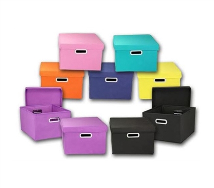 Color Cube Storage Bin - 2 Pack Dorm Essentials Must Have Dorm Items