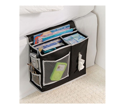 Dorm Storage Solutions - Bedside Storage Caddy - Black
