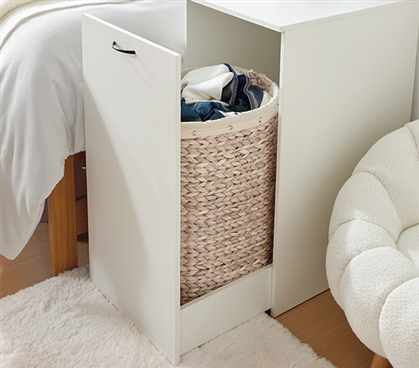 Yak About It - Hidden Laundry College Cabinet - White