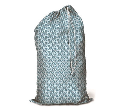 Blue Ikat - College Laundry Bag Dorm Essentials Must Have Dorm Items College Supplies