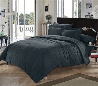 Chino Black Twin XL Comforter Dorm Essentials College Supplies