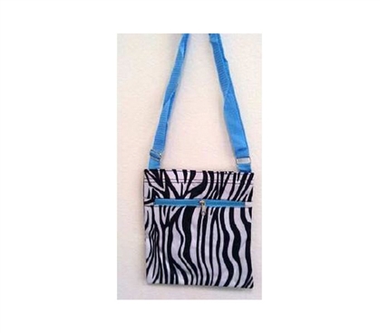Must Have Dorm Items Blue Zebra Purse Messenger Bag
