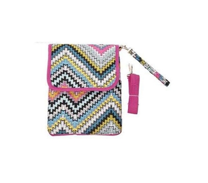 ZigZag with Pink Trim iPad Bag