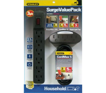 Protect College Valuables - 3pc Surge Value Pack - Dorm Essentials For College