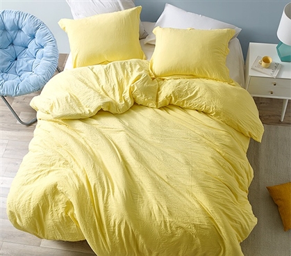 Yellow College Dorm Bedding Set Dorm Weighted Blanket for College Student Discount Bedding Essentials