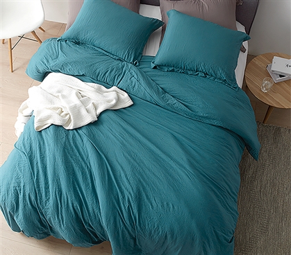 Three Piece Twin XL Bedding Set Microfiber Standard Dorm Pillow Sham Dorm Duvet Cover and Weighted Insert Twin XL