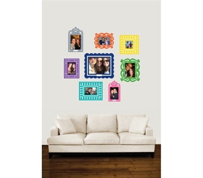 Decorate Your Dorm - Stickr Frames - Set of 8 Multi-Color - Products For College Students