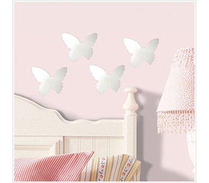 Baby Butterfly Mirrors - Peel N Stick Dorm Decorating supplies