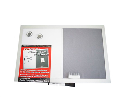 Cool Dorm Decor - Dual Pin Up Memo Dry Erase Board - Supplies For Dorms