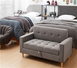 The College Couch by Dorm Haul - Boucle Light Gray