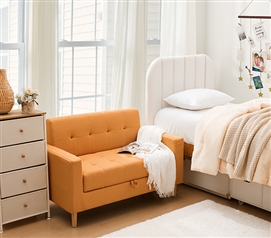 The College Couch by Dorm Haul - Boucle University Orange