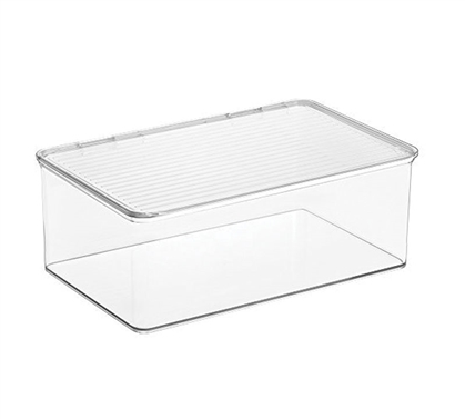 Clear Dorm Organizer with Lid - Large