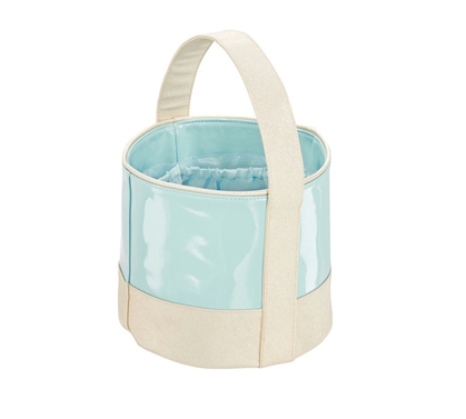 Dorm Shower Tote Small - Mint and Gold