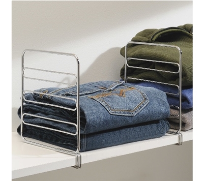 Dorm Closet Shelf Designer - Chrome - Set of 2 Dorm Organization
