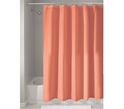 Fabric College Shower Curtain - Coral Dorm Essentials Dorm Room Decor