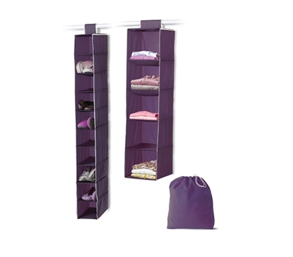 Eggplant Purple Dorm Room Closet Set - Keep Your Dorm Room Clean And Organized