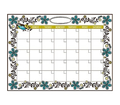 Anya Monthly Calendar - Peel N Stick - Cool Decor That's Useful