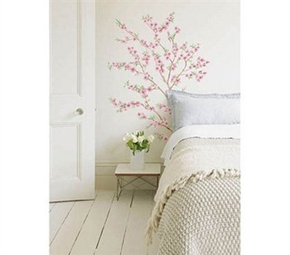 Adds Beauty And Elegance - Asian Style Peach Tree - Peel N Stick - Cool Wall Decor