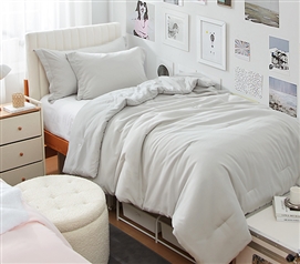 Dorm Haul - Cozy Twin XL College Comforter - Antarctica Gray